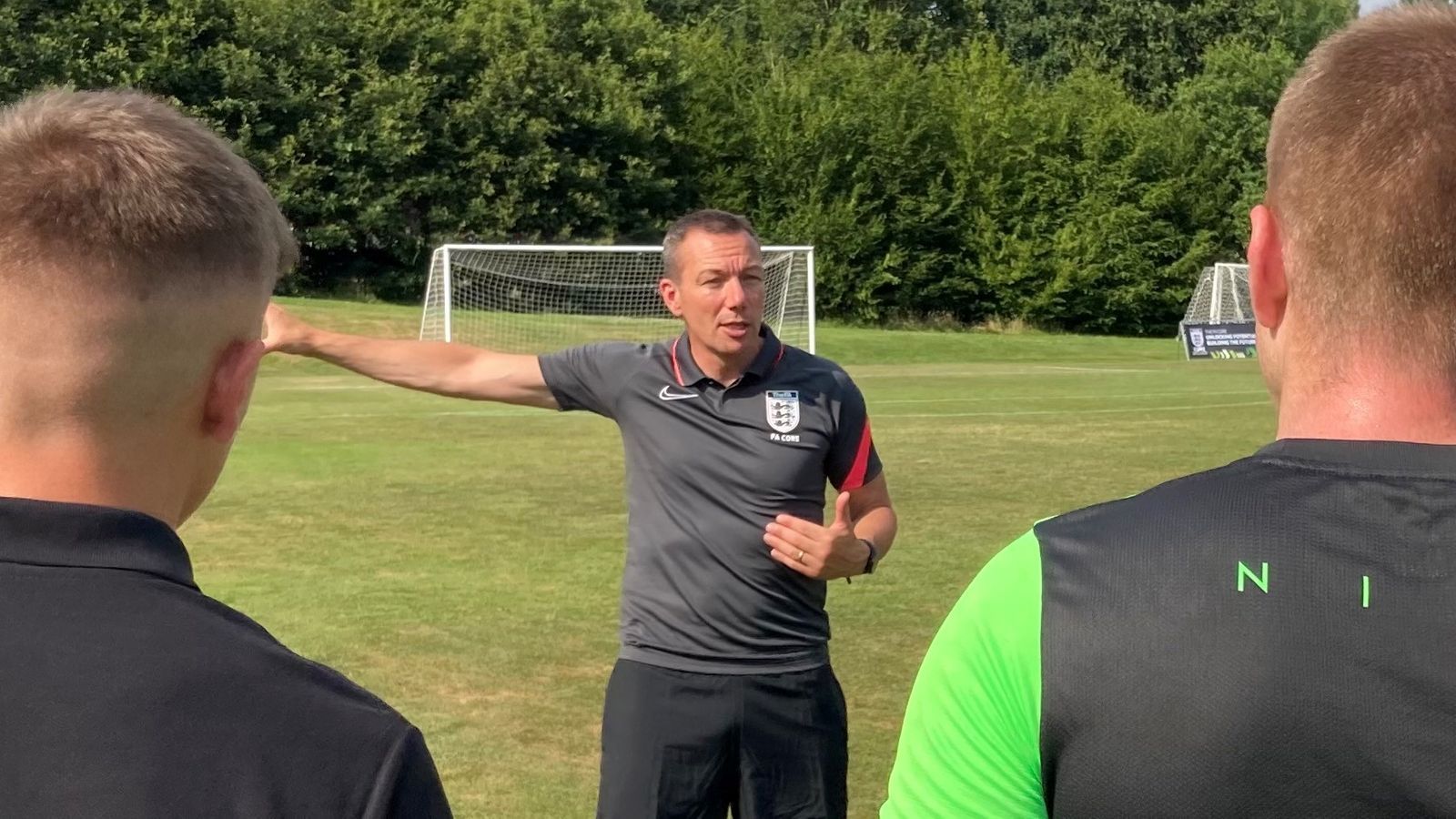 Kevin Friend leads a training session at Warwick University. Pic: Johnny Phillips
