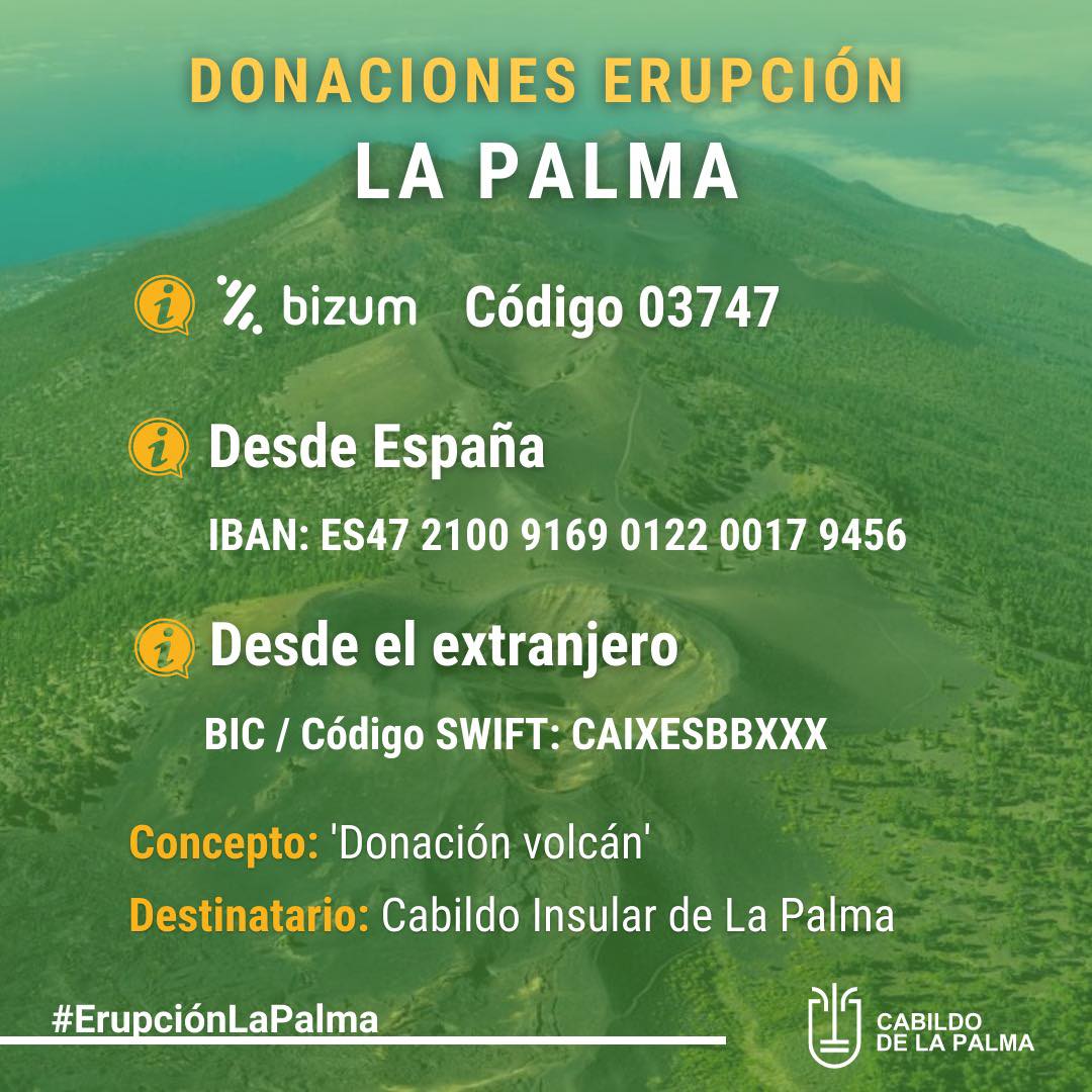 La Palma “tsunami of hope”, as multiple solidarity organisations collect donated items to send to victims of volcano