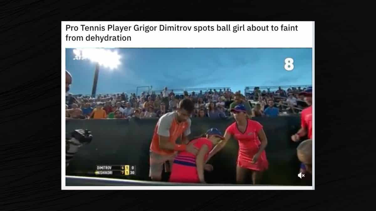 Si el tenista Grigor Dimitrov ayudo a un nino enfermo
