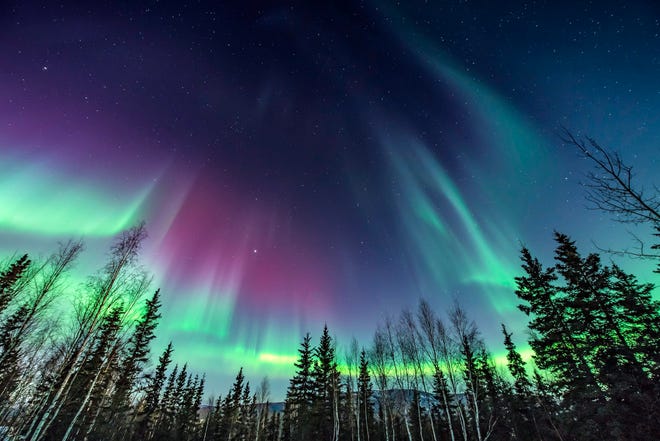 La aurora boreal en Alaska.
