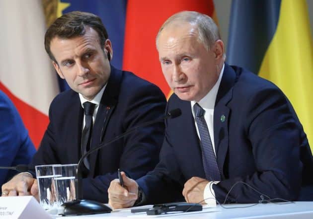 Ucrania-Rusia: Emmanuel Macron, 'preocupado', quiere el 'descenso' 1 El 9 de diciembre de 2019, el presidente Emmanuel Macron y el presidente ruso Vladimir Putin...