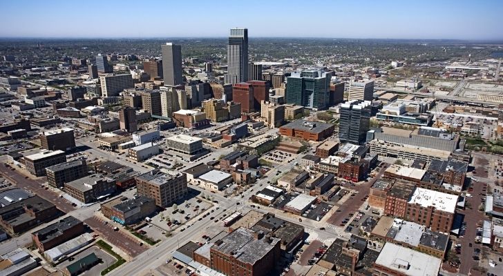 Vista aérea de la ciudad de Omaha