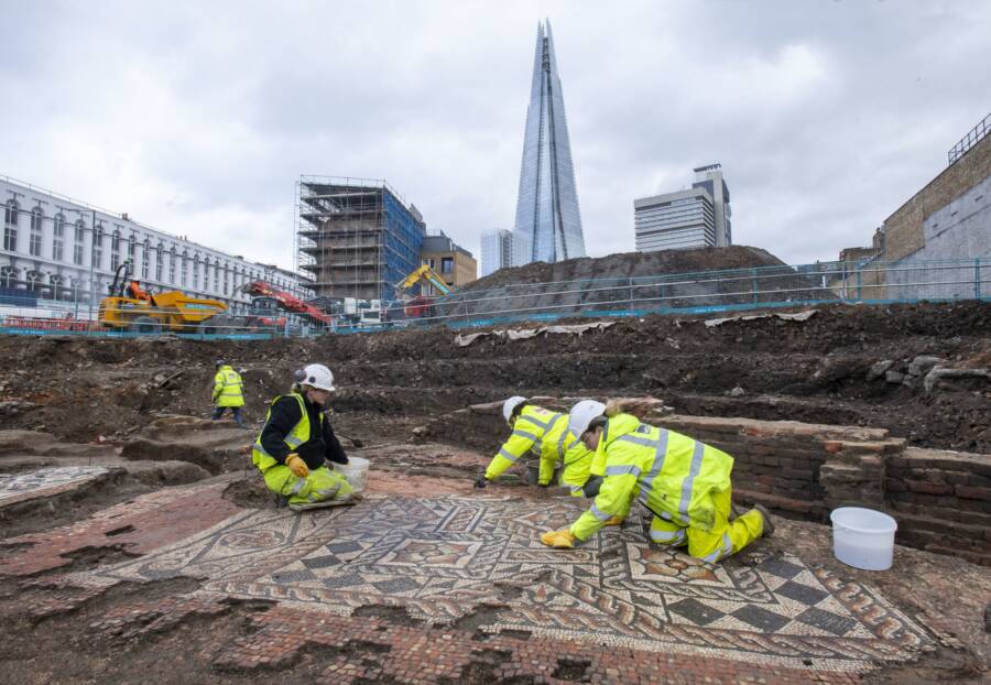 Mosaico romano encontrado en Londres