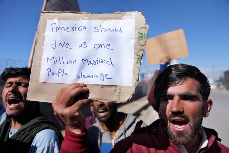 Afganos protestan contra orden de EEUU de dar 3500 millones