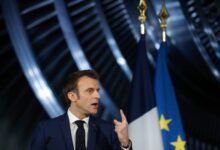Emmanuel Macron habla en Belfort, eligió