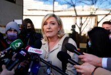 Marine Le Pen en Madrid, España el 29 de enero