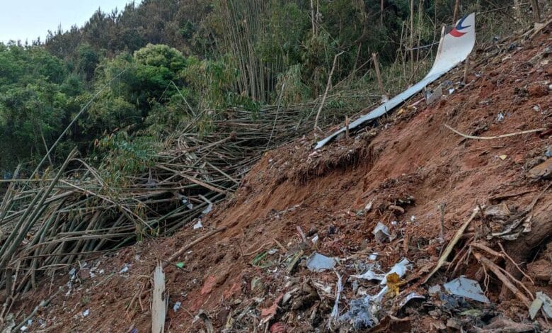 Avión de pasajeros Boeing de China se estrella en montañas, 132 personas a bordo no tienen señal