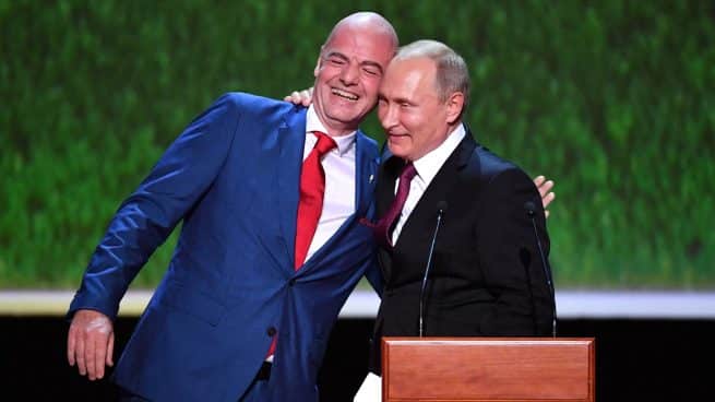 Infantino and Putin are said to be great friends