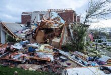 Tormenta posible tornado golpea Indiana Kentucky