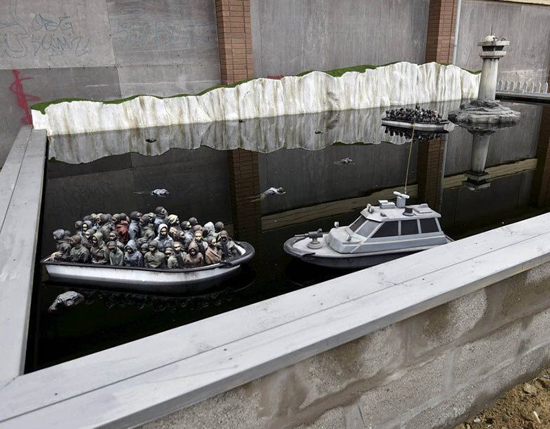 Barco del estanque de Banksy Dismaland