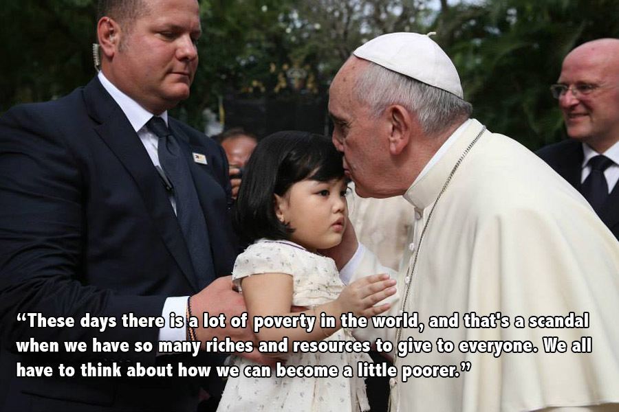 Beso de citas progresivas del Papa Francisco