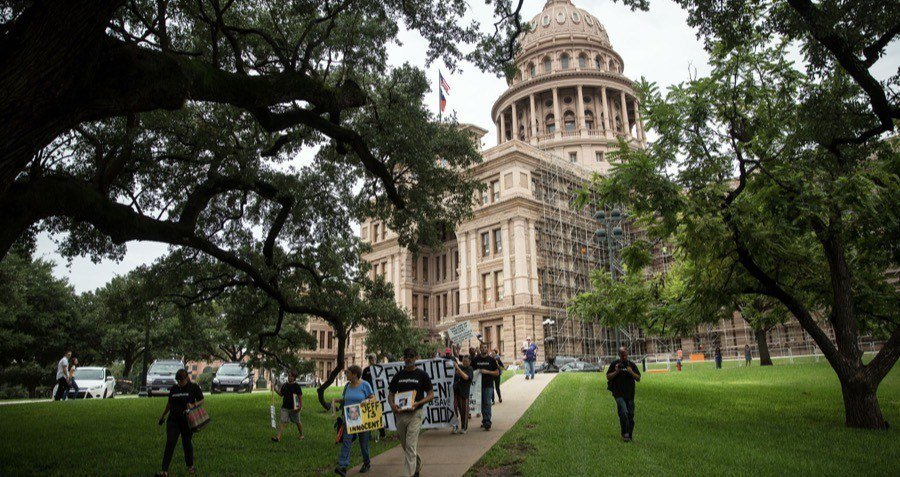 Protesta por la pena de muerte en Texas