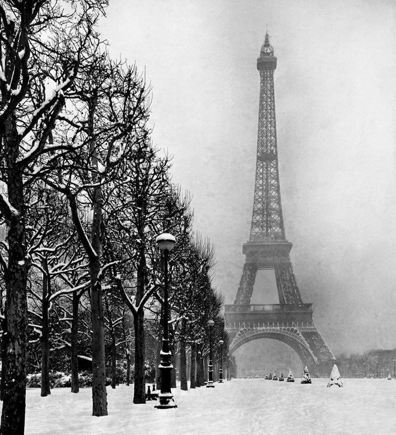 Día de nieve en París 1940