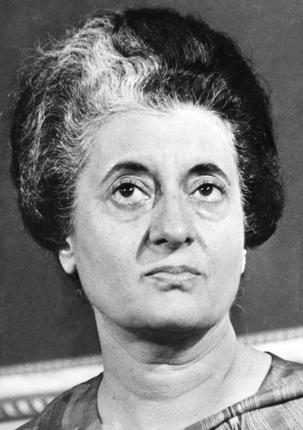 Retrato de Indira Gandhi