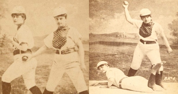 Tarjetas de paquete de cigarrillos "Girl Baseball Players" de la década de 1880