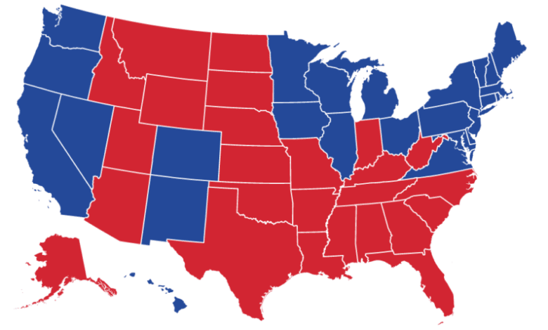 Cómo sería el mapa electoral si Bernie Sanders se hubiera postulado contra Trump