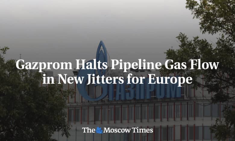 Gazprom detiene el flujo de gas del gasoducto en nuevos