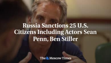 Rusia sanciona a 25 ciudadanos estadounidenses incluidos los actores Sean