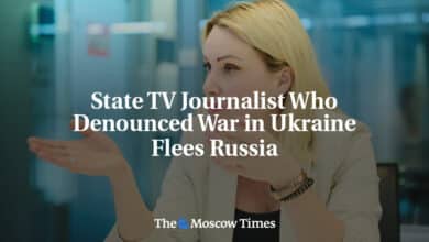 Periodista de television estatal que denuncio guerra en Ucrania huye
