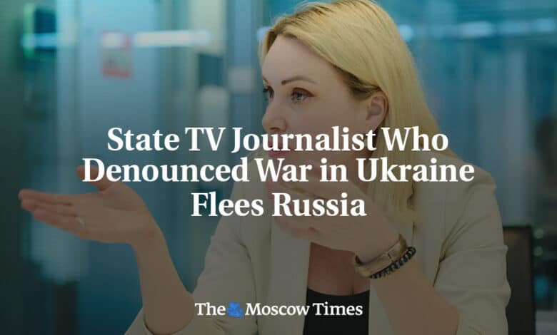 Periodista de television estatal que denuncio guerra en Ucrania huye