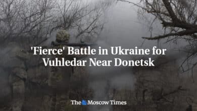 Combates fuertes en Vuhledar cerca de Donetsk Ucrania