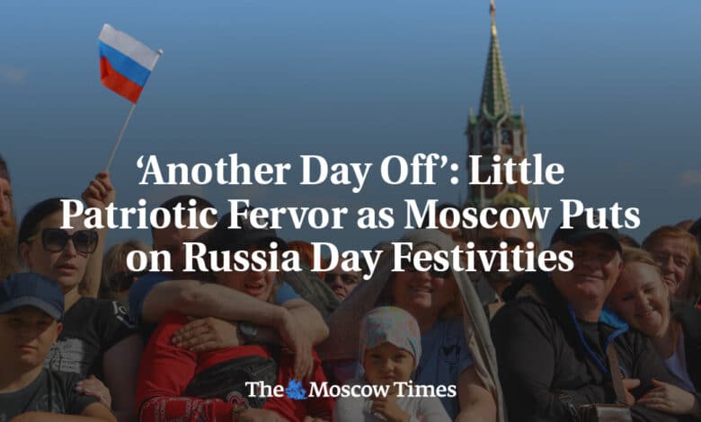 Otro dia libre fervor patriotico tibio mientras Moscu celebra el