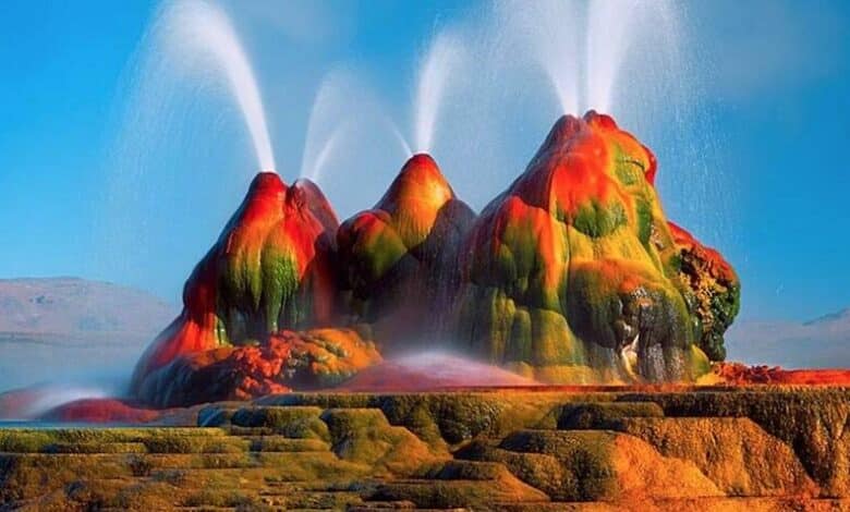 Flight Geyser, un espectáculo de arcoíris en el desierto de Nevada 1 Flight Geyser, un espectáculo de arcoíris en el desierto de Nevada