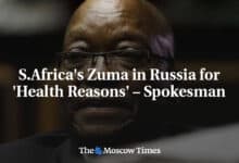 Zuma de Sudafrica visita Rusia por razones de salud portavoz