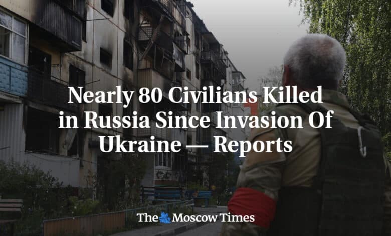 Segun los informes casi 80 civiles han muerto en Rusia