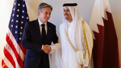 Antony Blinken, Sheikh Mohammed bin Abdulrahman bin Jassim Al-Thani