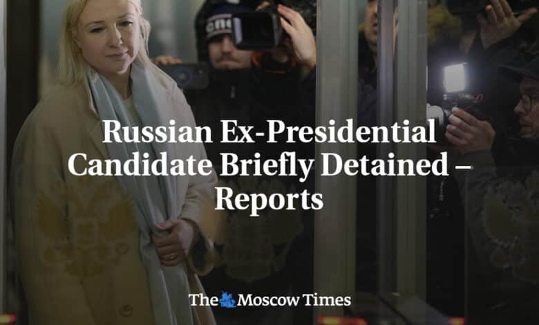 Ex candidato presidencial ruso detenido brevemente: informe 1 Ex candidato presidencial ruso detenido brevemente informe
