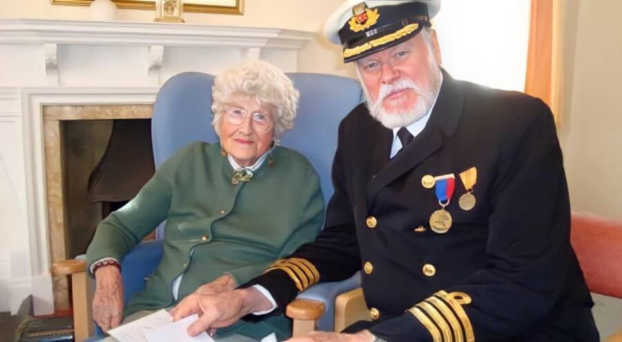 Millvina Dean en el Museo del Titanic