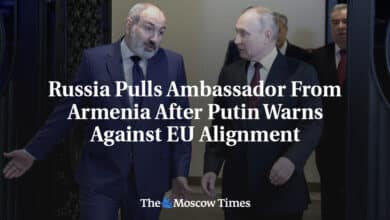 Rusia retira al embajador de Armenia despues de que Putin