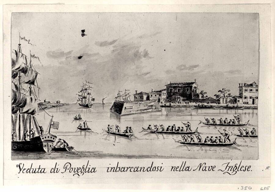 Isla Poveglia en el siglo XIX