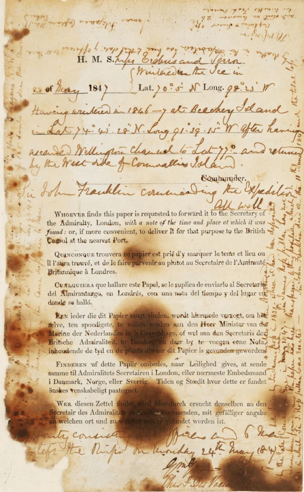 La expedición Franklin perdida en el Ártico canadiense 8 Nota de puntos de victoria