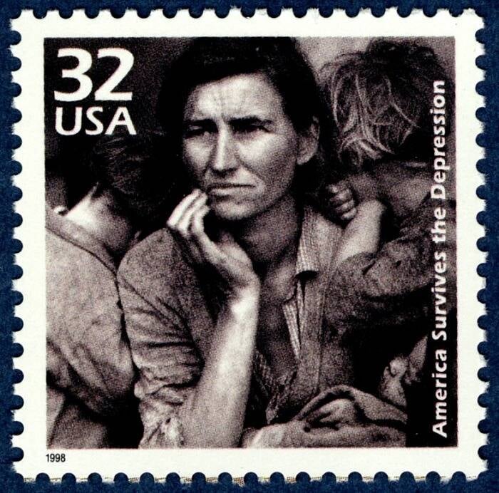 Madre inmigrante: la verdadera historia detrás de las fotos de Dorothea Lange 6 Sello de madre inmigrante