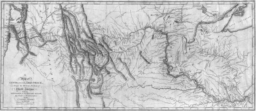 Mapa de la expedición de Lewis y Clark