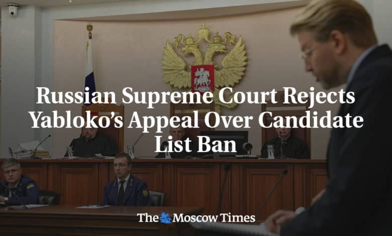 El Tribunal Supremo de Rusia rechaza el recurso de Yabloko