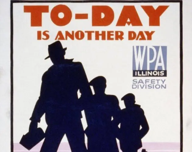 Departamento de Seguridad de WPA Illinois Póster