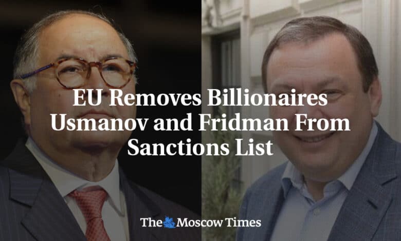 La UE retira a los multimillonarios Usmanov y Friedman de la lista de sanciones 1 La UE retira a los multimillonarios Usmanov y Friedman de