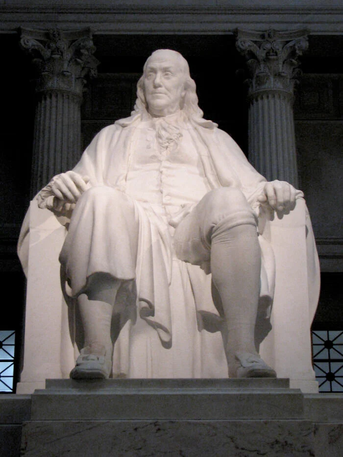 Tirarse pedos de orgullo: ensayo satírico de Benjamin Franklin sobre la flatulencia 3 Monumento a Benjamín Franklin
